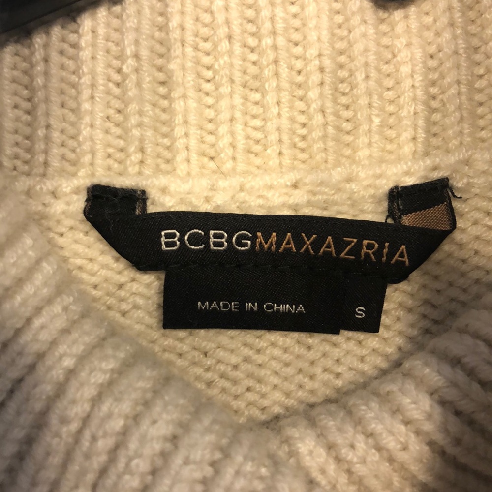 BCBGMAXAZRIA Short Sleeve Cowl Neck Sweater-Sz:S - Picture 4 of 11